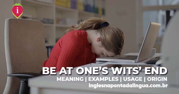BE AT ONE'S WITS' END | meaning