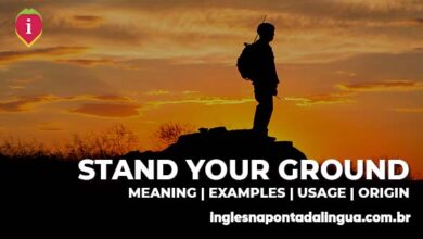 STAND YOUR GROUND | meaning