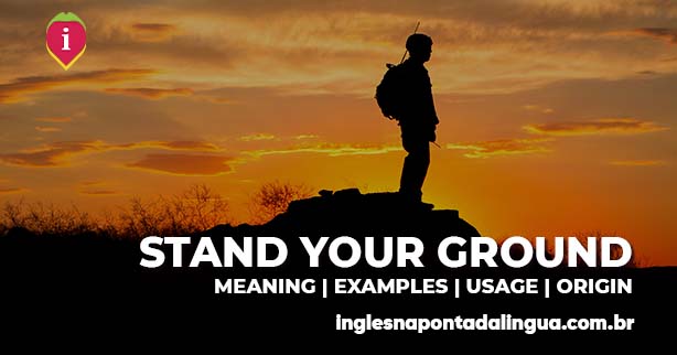 STAND YOUR GROUND | meaning