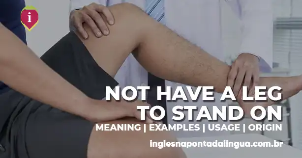 NOT HAVE A LEG TO STAND ON | meaning